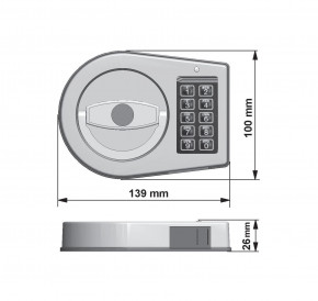 M-LOCKS EM1620 DirectDrive Elektronikschloss Komplett-Set Tresorschloss