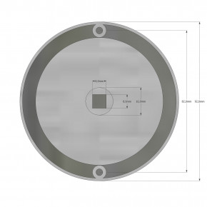 Alu Klappgriff □ 8 mm Vierkant Welle, ca. 32 mm Nutzlänge (26+6) - kürzbar, für Waffenschrank oder Tresor - Griff zum Austausch