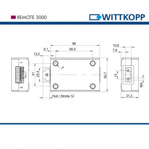 Carl WITTKOPP REMOTE 3000 Motorschloss Elektronikschloss ansteuerbar / Schnittstelle: potentialfreie Kontakte