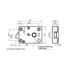 Carl WITTKOPP PRIMOR 1600 Elektronikschloss EN 1300 B VdS II 2 SWINGBOLT, Schwenkriegelschloss mit integriertem Bohschutz und Durchschlagschutz